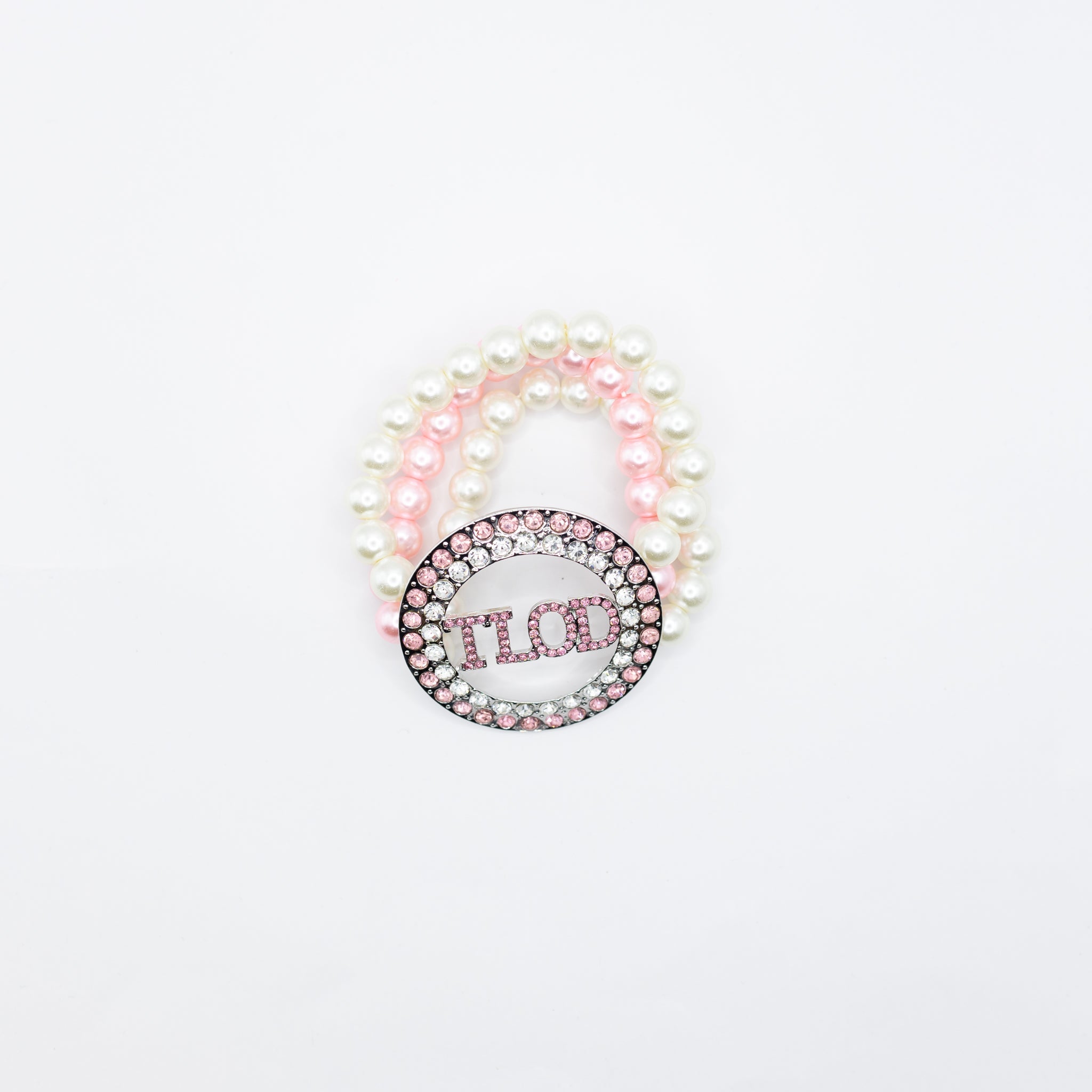 TLOD Pink & White Pearl & Bling Bracelet - Diva Starr Boutique